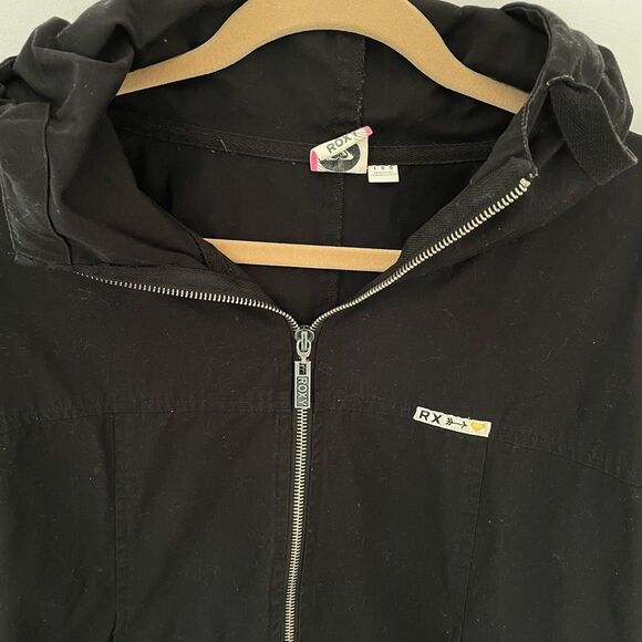 ROXY ZIP UP JACKET cropped 3/4 sleeve’s size large - Picture 2 of 7